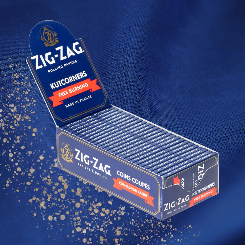 Zig Zag Blue Kutcorners Free Burning Single Wide Rolling Paper 1 1/2