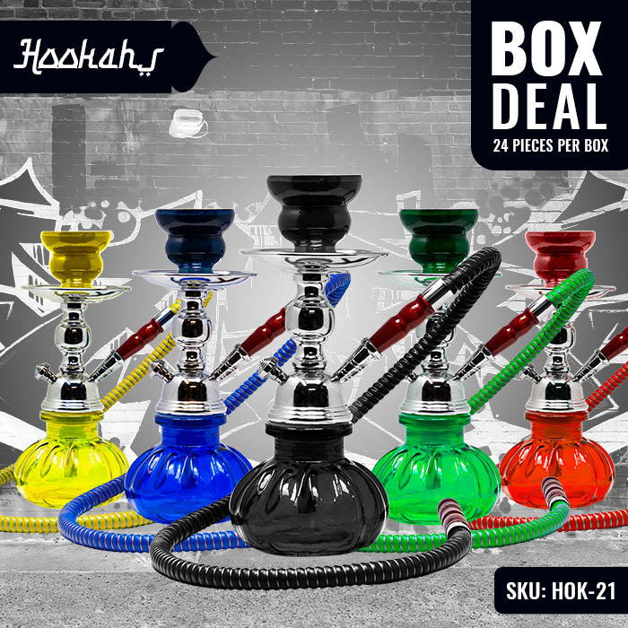 Assorted Color Pumpkin Stainless Steel Hookah 10 Inches