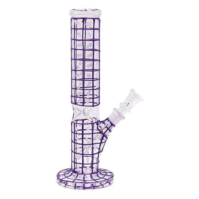 Detailed Hand Painted 10 Inches Glass Bong