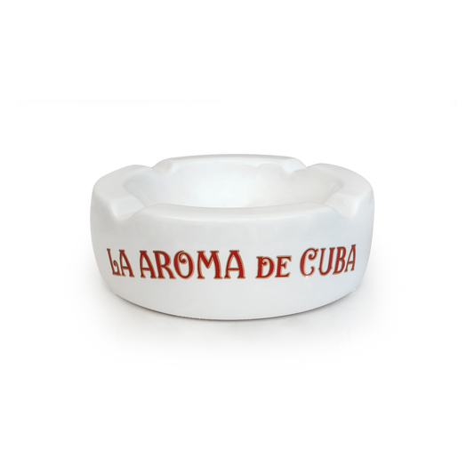 La Aroma De Cuba White Large Ashtray