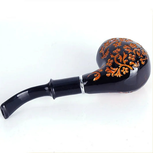 Wood And Resin Engraved Pipe